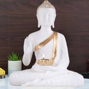 Buddha Idol Statue Showpiece Gift Gifting Item Polystone Home Decor Decoration